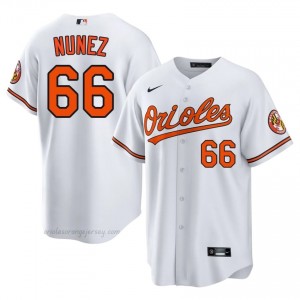 #66 Anthony Nunez White BAL Orioles Men Gameday Embroidery Baseball Jersey UYRx7354