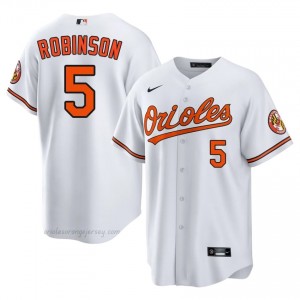 #5 Brooks Robinson White BAL Orioles Men Gameday Embroidery Baseball Jersey 00sV0040