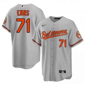 Men Dietrich Enns #71 Gray Baltimore Authentic Stitch Baseball Jersey ye2W7m69