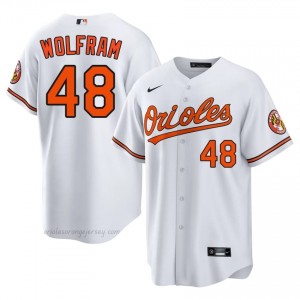 #48 Grant Wolfram White BAL Orioles Men Gameday Embroidery Baseball Jersey 4lPm7c84
