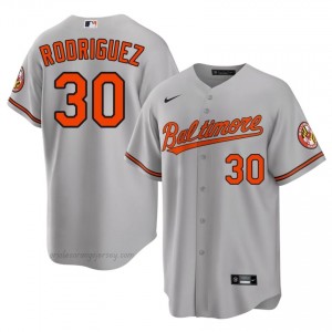 Men Grayson Rodriguez #30 Gray Baltimore Authentic Stitch Baseball Jersey Gq16y765
