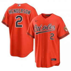 Gunnar Henderson #2 Orange Baltimore O's Men Pro-Grade Stitch Baseball Jersey 55885o57