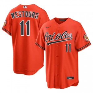 Baltimore #11 Jordan Westburg Orange Men Player Stitch Baseball Jersey 335TH456