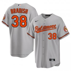 Kyle Bradish #38 Gray Baltimore O's Men Pro-Grade Stitch Baseball Jersey 3tJV0611
