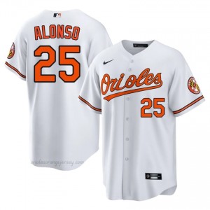 Men Pete Alonso #25 White Baltimore Orioles Game Embroidery Baseball Jersey cFN30q68