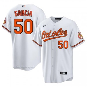 Baltimore Orioles #50 Rico Garcia White Men Premium Embroidery Baseball Jersey r87ij480
