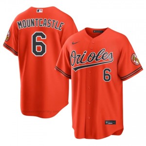 Men Ryan Mountcastle #6 Orange Baltimore Authentic Stitch Baseball Jersey WH15t092