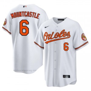 Baltimore Orioles #6 Ryan Mountcastle White Men Premium Embroidery Baseball Jersey 2IbsGq14