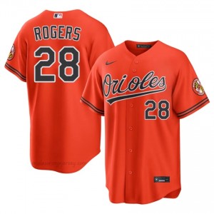 Men Trevor Rogers #28 Orange Baltimore Authentic Stitch Baseball Jersey 70V03320