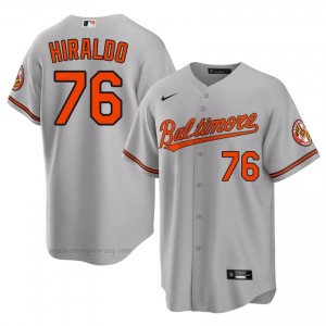 Yaramil Hiraldo #76 Gray Baltimore O's Men Pro-Grade Stitch Baseball Jersey qai5fx40