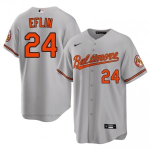 Zach Eflin #24 Gray Baltimore O's Men Pro-Grade Stitch Baseball Jersey N7De3680