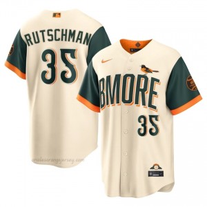 #35 Adley Rutschman Cream Baltimore O's Men Official Stitch City Connect Baseball Jersey 0h21t493
