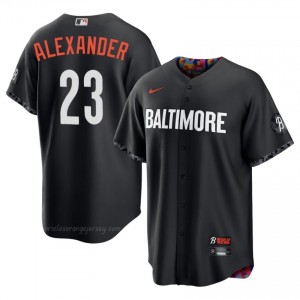 Men Blaze Alexander #23 Black Baltimore Orioles Game Embroidery Baseball City Connect Jersey 80D3nW43