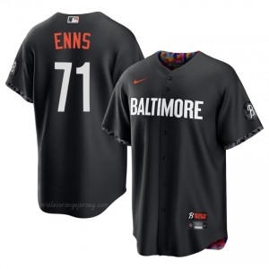 Men Dietrich Enns #71 Black Baltimore Orioles Game Embroidery Baseball City Connect Jersey E56Gq326
