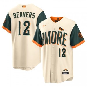 Dylan Beavers #12 Cream Baltimore O's Men Pro-Grade Stitch Baseball City Connect Jersey 3j58Iu42