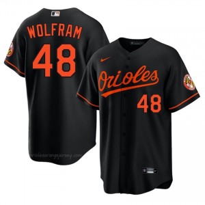 Men Grant Wolfram #48 Black Orioles Exclusive Stitched Baseball Jersey C6k84H91