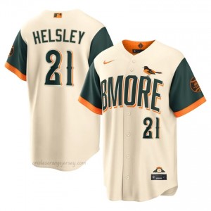 Baltimore #21 Ryan Helsley Cream Men Player Stitch City Connect Baseball Jersey 0txHt316