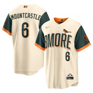 Men Ryan Mountcastle #6 Cream Baltimore Authentic Stitch Baseball City Connect Jersey 20lTDH91