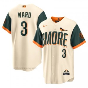 Baltimore #3 Taylor Ward Cream Men Player Stitch City Connect Baseball Jersey 41272083