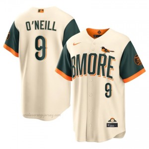 Men Tyler O'Neill #9 Cream Baltimore Authentic Stitch Baseball City Connect Jersey 60QHfO89