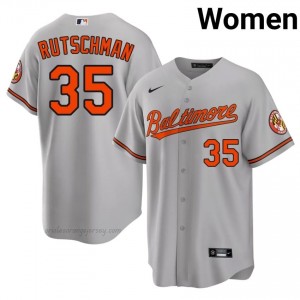 Adley Rutschman #35 Gray BAL Women MLB Stitched Baseball Jersey X6X4Vr13