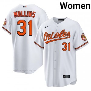 Women Cedric Mullins #31 White Baltimore Authentic Stitch Baseball Jersey GGWY0m85