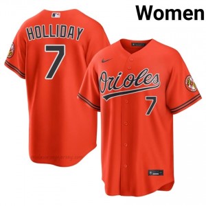 Jackson Holliday #7 Orange BAL Women MLB Stitched Baseball Jersey d26MCc79