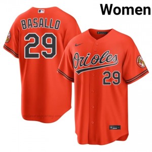 #29 Samuel Basallo Orange BAL Women Classic Stitched Baseball Jersey 8hVTWI88