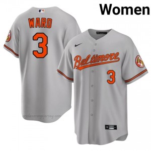 Women Taylor Ward #3 Gray Orioles Exclusive Stitched Baseball Jersey y41X3785