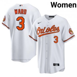 Taylor Ward #3 White Baltimore O's Women Pro-Grade Stitch Baseball Jersey NE34xk99