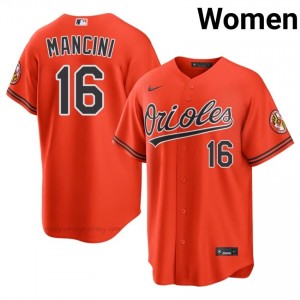 #16 Trey Mancini Orange BAL Women Classic Stitched Baseball Jersey 020x6e39