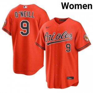 Tyler O'Neill #9 Orange BAL Women MLB Stitched Baseball Jersey 01RlT878