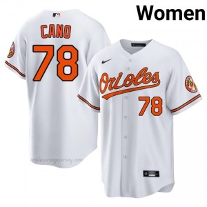 Yennier Cano #78 White Baltimore O's Women Pro-Grade Stitch Baseball Jersey 0r4Aw096