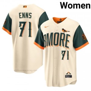 Women Dietrich Enns #71 Cream Baltimore Orioles Game Embroidery Baseball City Connect Jersey 1Yh3K765