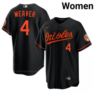 #4 Earl Weaver Black BAL Orioles Women Gameday Embroidery Baseball Jersey 7A3R7n58