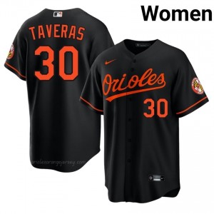 Baltimore Orioles #30 Leody Taveras Black Women Premium Embroidery Baseball Jersey 5522WA73
