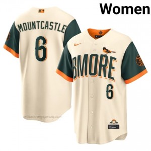 Ryan Mountcastle #6 Cream BAL Orioles Women Limited Embroidery Baseball City Connect Jersey 1V47dA78