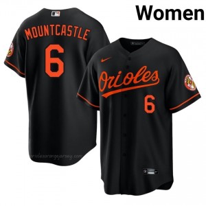 Women Ryan Mountcastle #6 Black Baltimore Orioles Game Embroidery Baseball Jersey o2C5n794