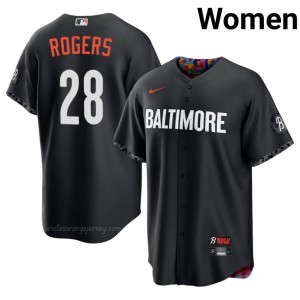 Baltimore #28 Trevor Rogers Black Women Player Stitch City Connect Baseball Jersey 48VtnK10