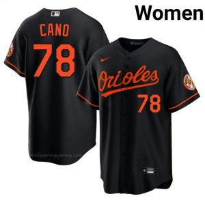 Baltimore Orioles #78 Yennier Cano Black Women Premium Embroidery Baseball Jersey 2u5T3170