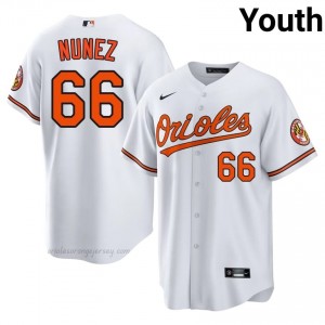 Anthony Nunez #66 White BAL Youth MLB Stitched Baseball Jersey r61fE394