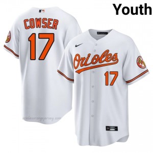 Colton Cowser #17 White BAL Youth MLB Stitched Baseball Jersey aOjCX775