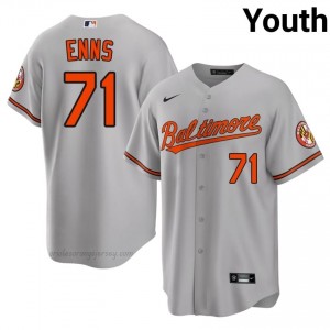 Baltimore Orioles #71 Dietrich Enns Gray Youth Premium Embroidery Baseball Jersey e5722g65