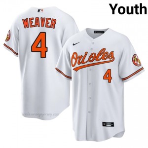 #4 Earl Weaver White BAL Youth Classic Stitched Baseball Jersey hy25El11