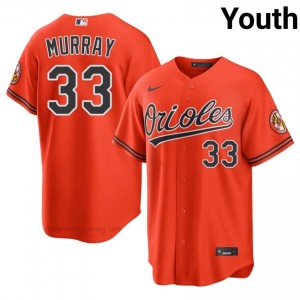 #33 Eddie Murray Orange BAL Orioles Youth Gameday Embroidery Baseball Jersey AFMm8267