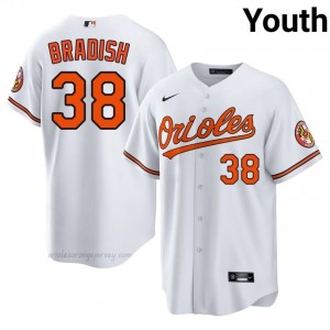 Youth Kyle Bradish #38 White Orioles Exclusive Stitched Baseball Jersey 17q13073