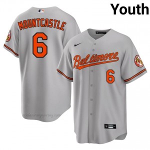 #6 Ryan Mountcastle Gray BAL Orioles Youth Gameday Embroidery Baseball Jersey 488K6079