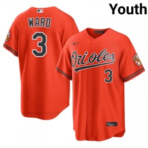 Youth Taylor Ward #3 Orange Baltimore Orioles Game Embroidery Baseball Jersey y0W48Q67