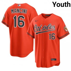 Youth Trey Mancini #16 Orange Baltimore Orioles Game Embroidery Baseball Jersey TnrjB134