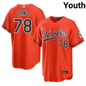 Youth Yennier Cano #78 Orange Baltimore Orioles Game Embroidery Baseball Jersey BfG5Pr93